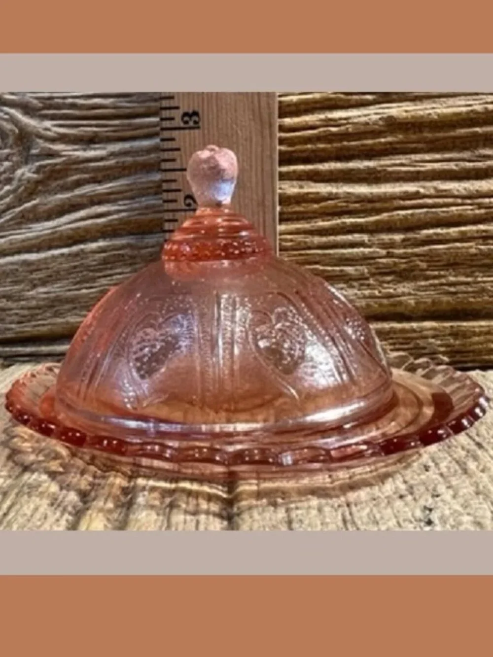 Mini Pink Strawberry Dish with Domed Lid 16114